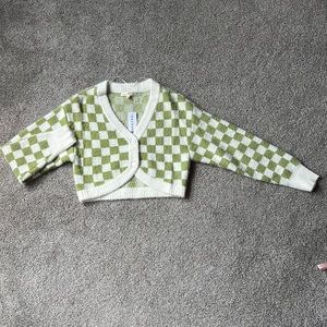 Super fun cropped checkered cardigan from Pacsun, new with tags!!